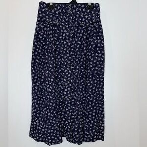 Navy Floral Women's Skirt